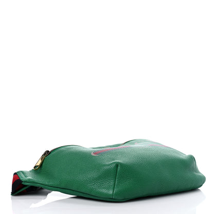 Gucci Grained Calfskin Logo Belt Bag Green 3 of 12