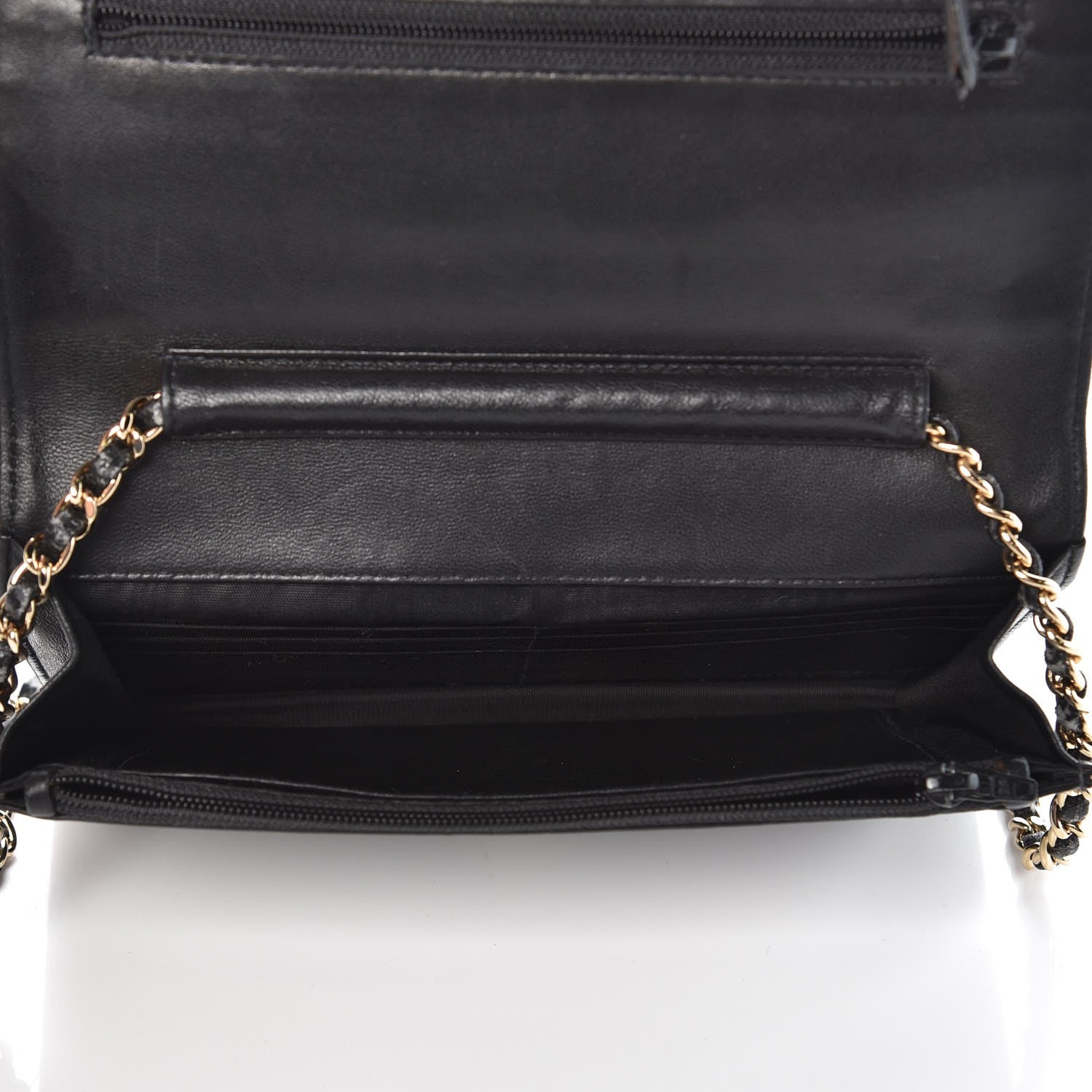 Chanel Caviar Timeless CC Wallet On Chain WOC Black 5 of 11
