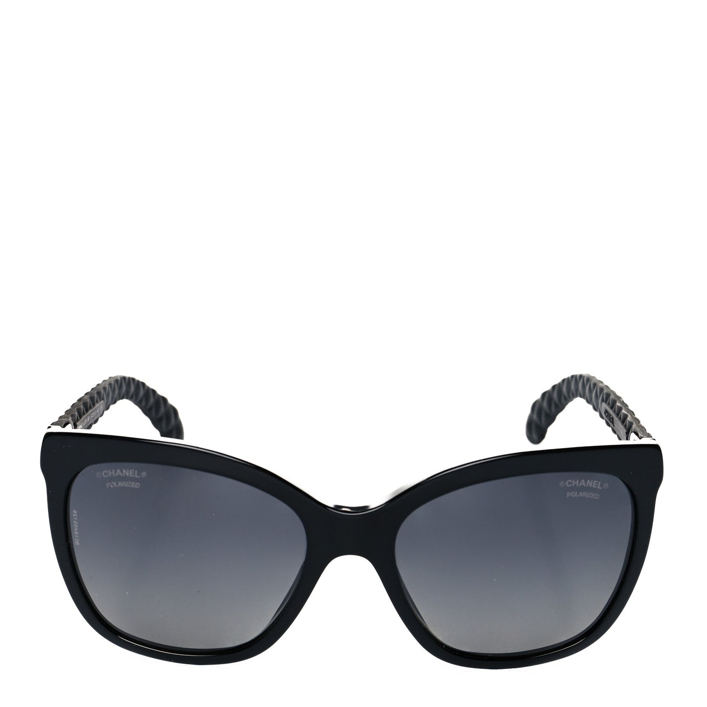 Acetate Quilted Polarized Butterfly CC Sunglasses 5288-Q Black
