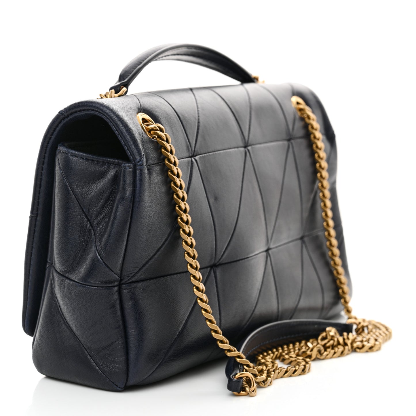 Lambskin Patchwork Monogram Medium Jamie Dark Notte
