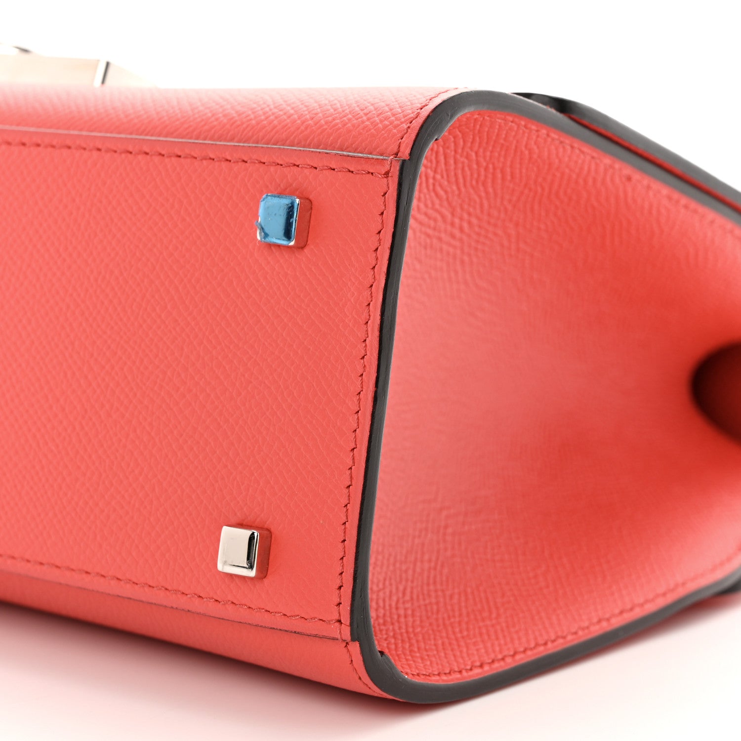 Moynat Carat Calfskin Rejane PM Coral 9 of 12