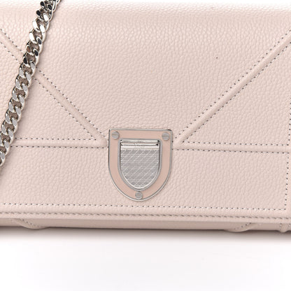 Christian Dior Grained Calfskin Diorama Croisiere Chain Wallet Rose Poudre 9 of 10