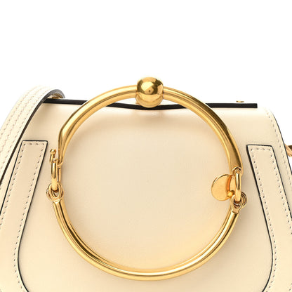 Chloe Calfskin Suede Small Nile Bracelet Bag Off White 7 of 10