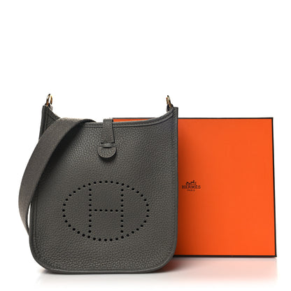 Hermes Taurillon Clemence Evelyne TPM Gris Meyer 11 of 11
