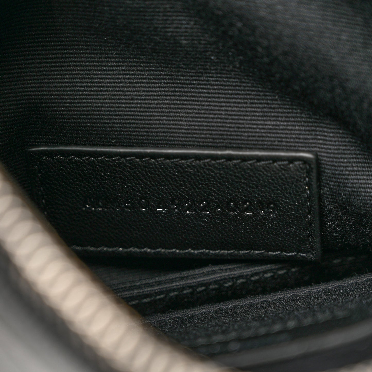Grain De Poudre Chevron Monogram Bill Pouch Black