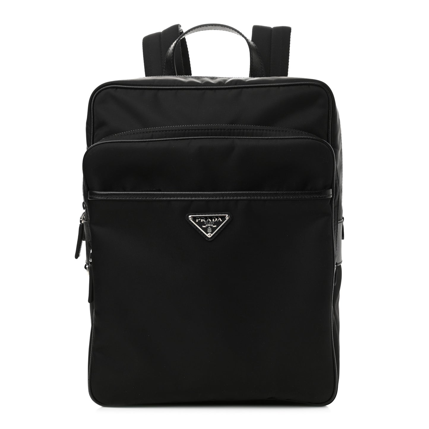 Re-Nylon Saffiano Mens Backpack Black