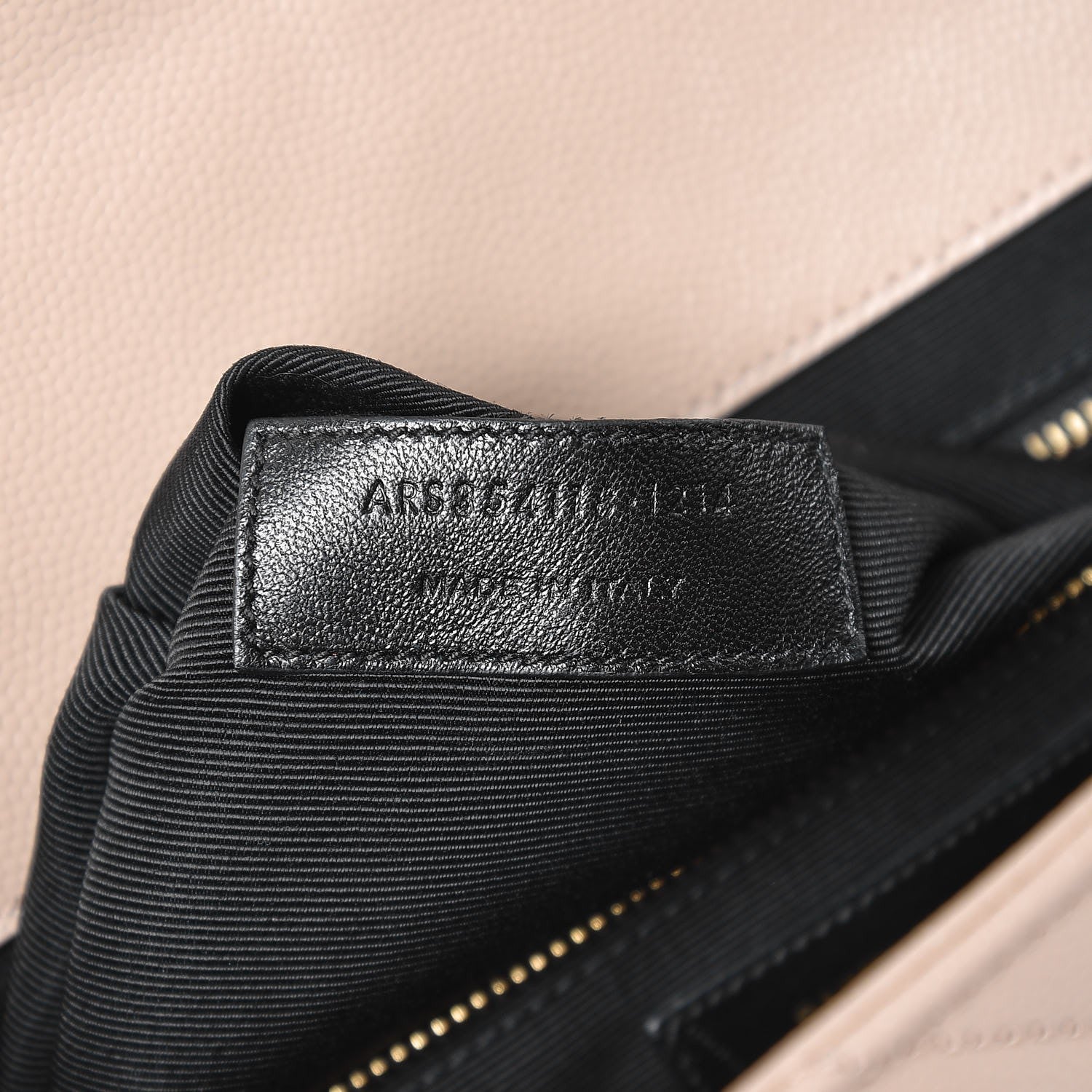 Saint Laurent Grain De Poudre Matelasse Chevron Large Monogram Satchel Dark Beige 7 of 7
