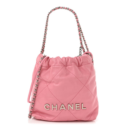 Chanel Shiny Calfskin Quilted Mini Chanel 22 Pink 1 of 10