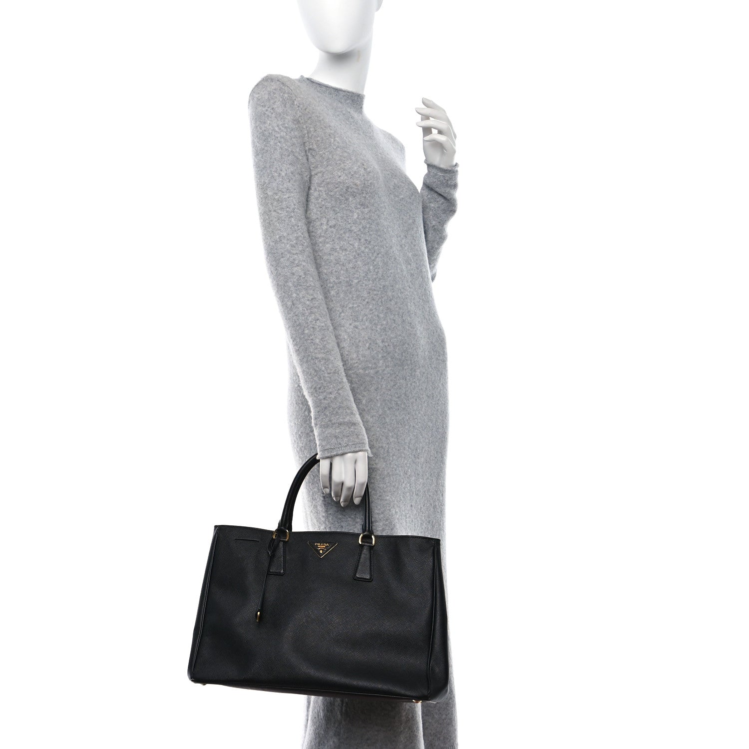 Prada Saffiano Large Galleria Double Zip Tote Black 2 of 13