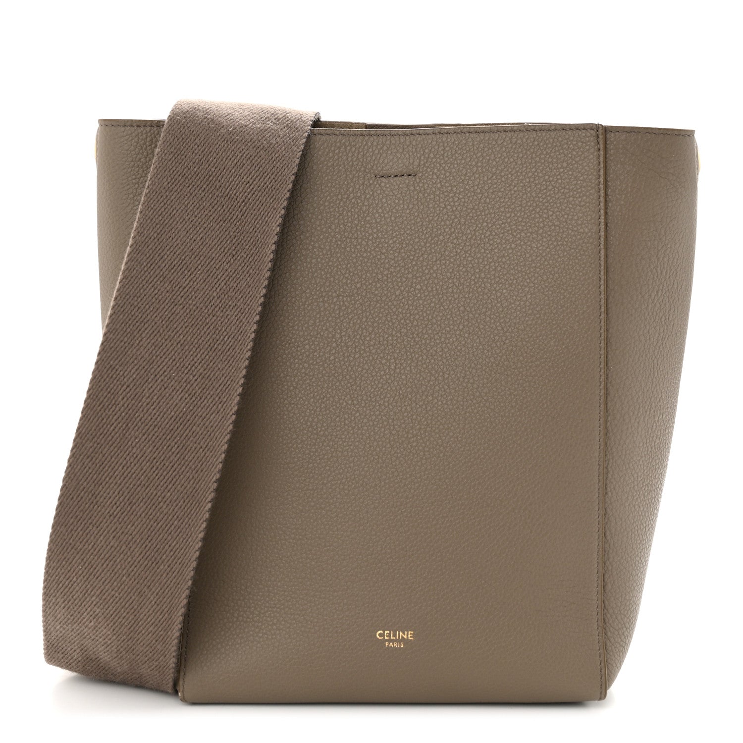 Celine Soft Grained Calfskin Small Sangle Bucket Bag Taupe 1 of 10