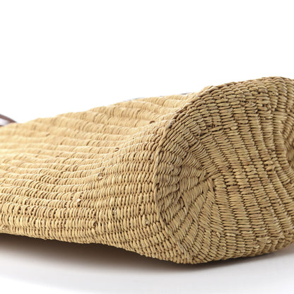 Loewe Raffia Calfskin Shell Tote Tan 6 of 10