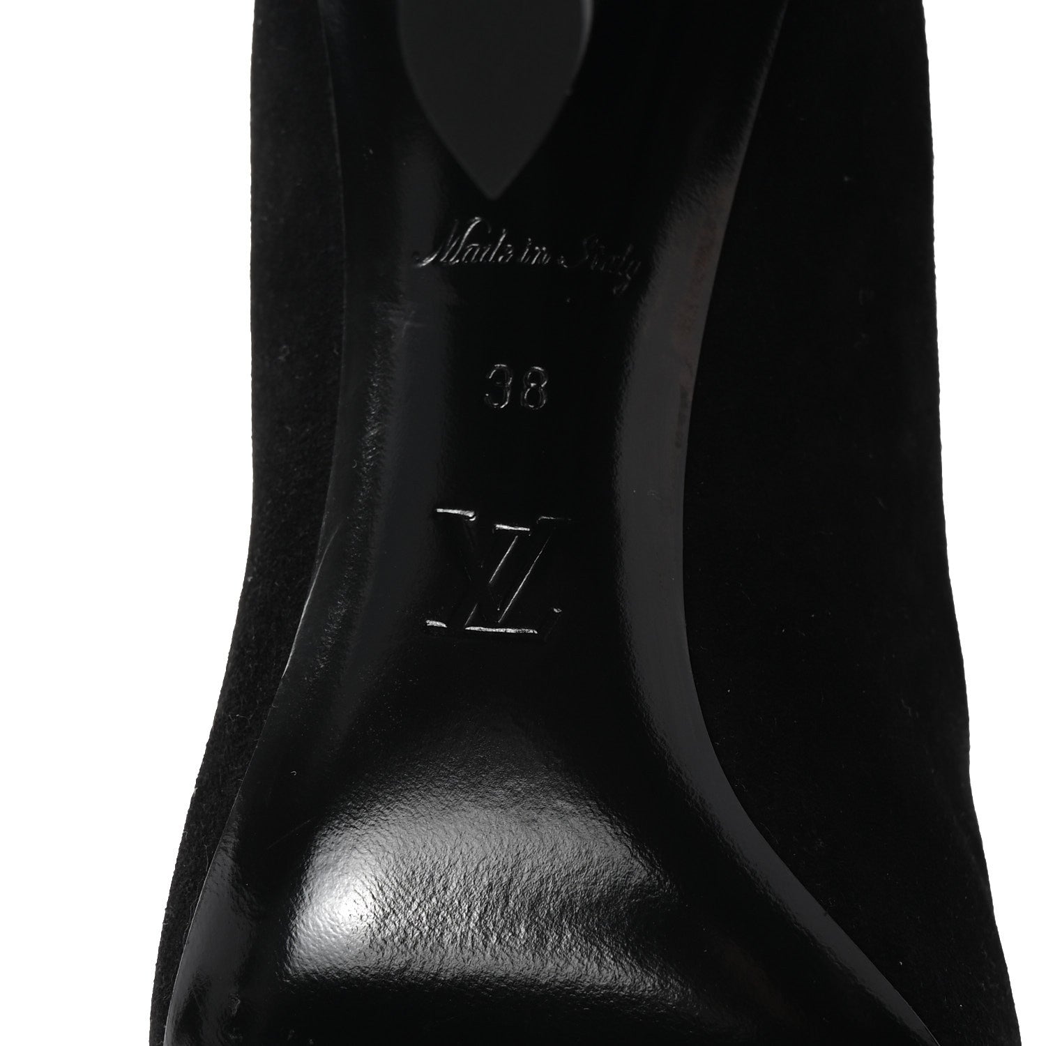 Louis Vuitton Suede Monogram Uniformes Cap Toe Chelsea 80mm Ankle Boots 38 Black 7 of 9