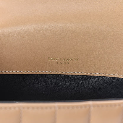 Saint Laurent Lambskin Matelasse Monogram Medium Vicky Chain Bag Brown 6 of 10