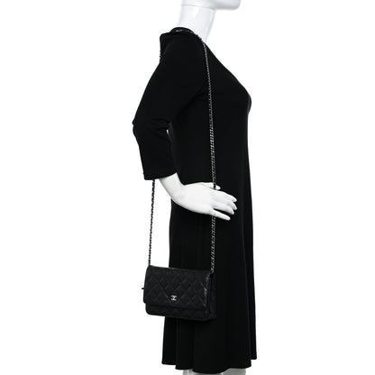 Chanel Caviar Quilted Wallet on Chain WOC Black 2 of 15