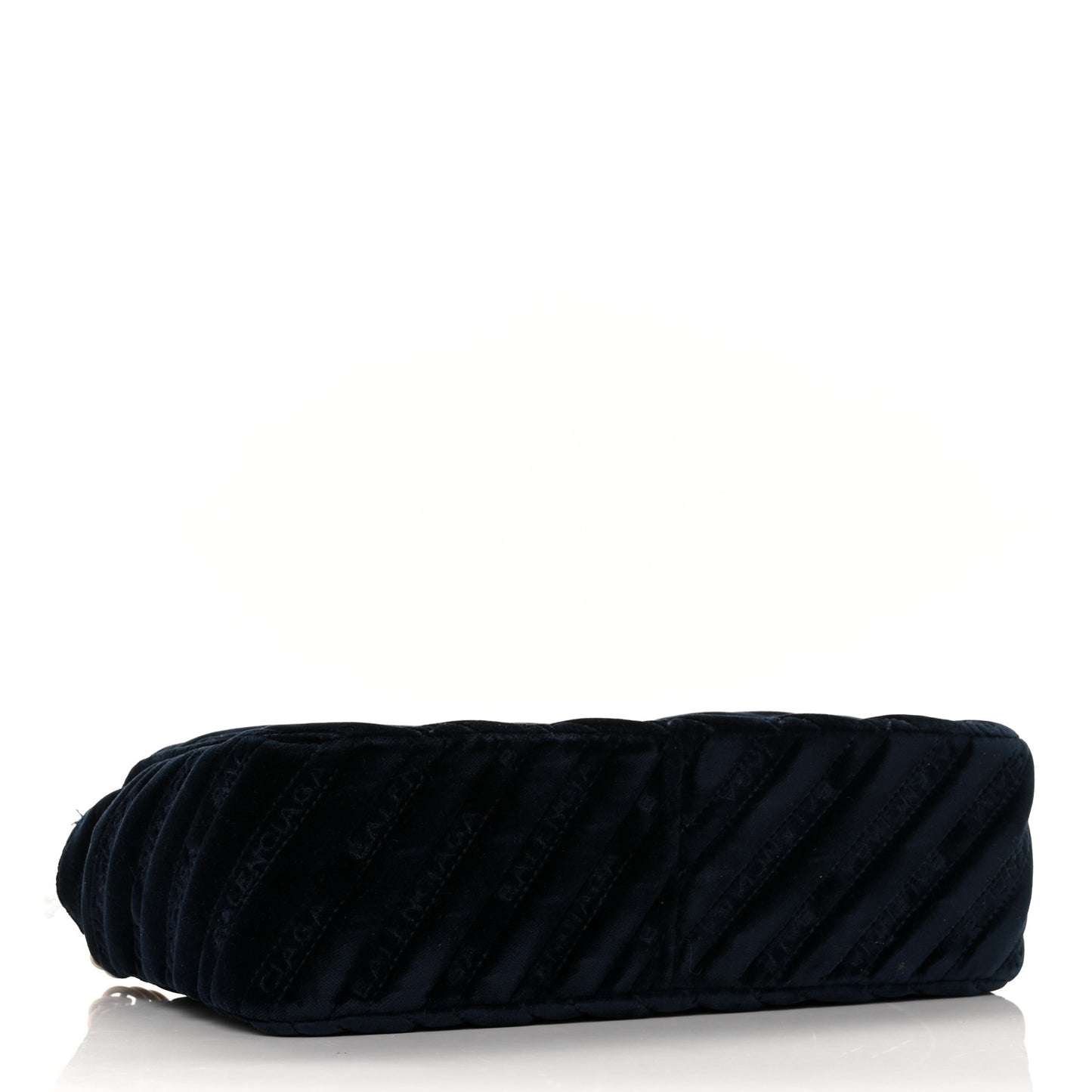 Velvet Logo Matelasse M BB Chain Shoulder Bag Navy