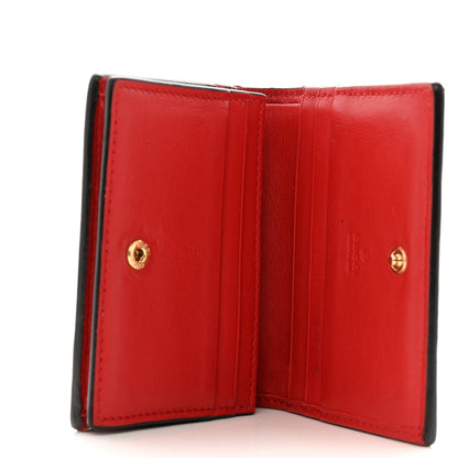 Gucci GG Supreme Monogram Apple Card Case Wallet Beige Multicolor Lobster Red 5 of 11