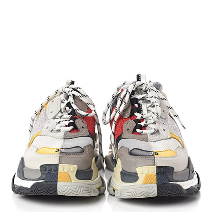 Balenciaga Fabric Mesh Half & Half Colorways Mens Triple S Sneakers 39 Grey Blue Rouge Jaune Black 2 of 10