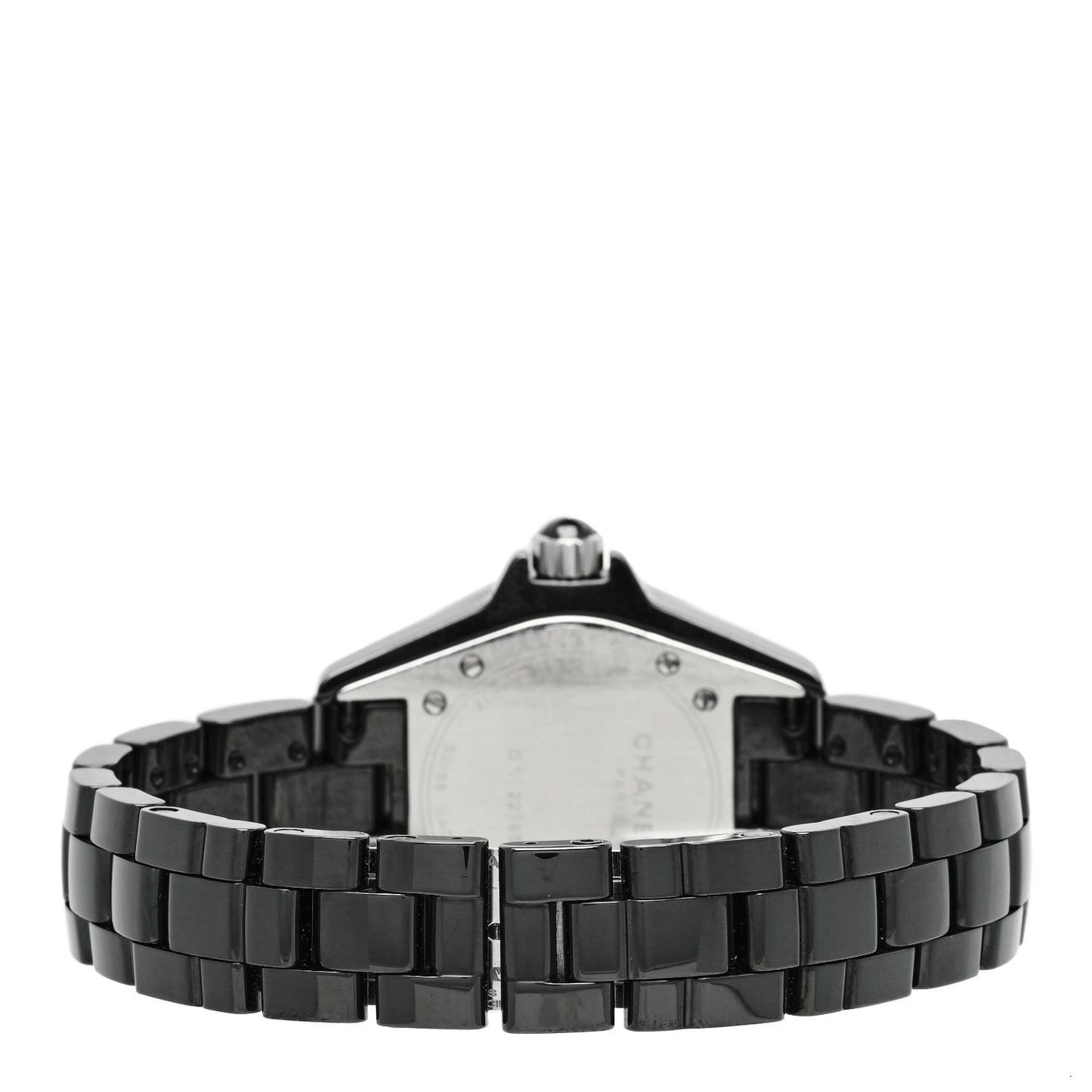 Stainless Steel Ceramic Diamond 33mm J12 Quartz Watch Black