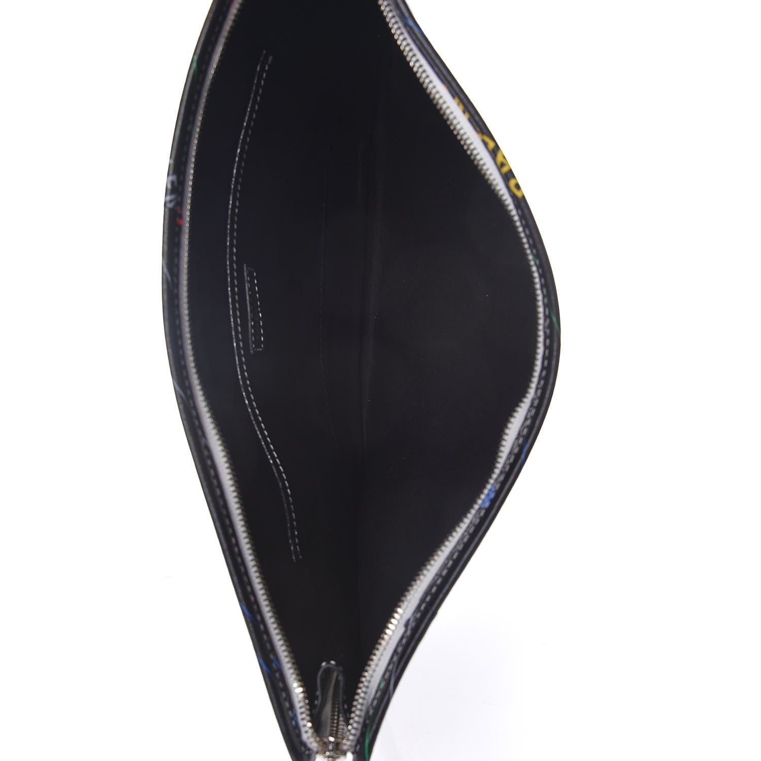 Balenciaga Agneau Arena Logo Multicolor Print Bazar Pouch Black Multicolor 5 of 6