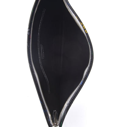 Balenciaga Agneau Arena Logo Multicolor Print Bazar Pouch Black Multicolor 5 of 6