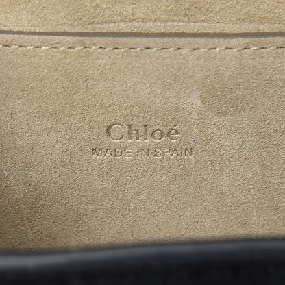 Chloe Velvet Calfskin Star Mini Faye Bracelet Bag Black 6 of 6
