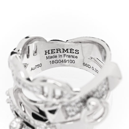 Hermes 18K White Gold Diamond GM Alchimie Ring 50 5.25 4 of 5