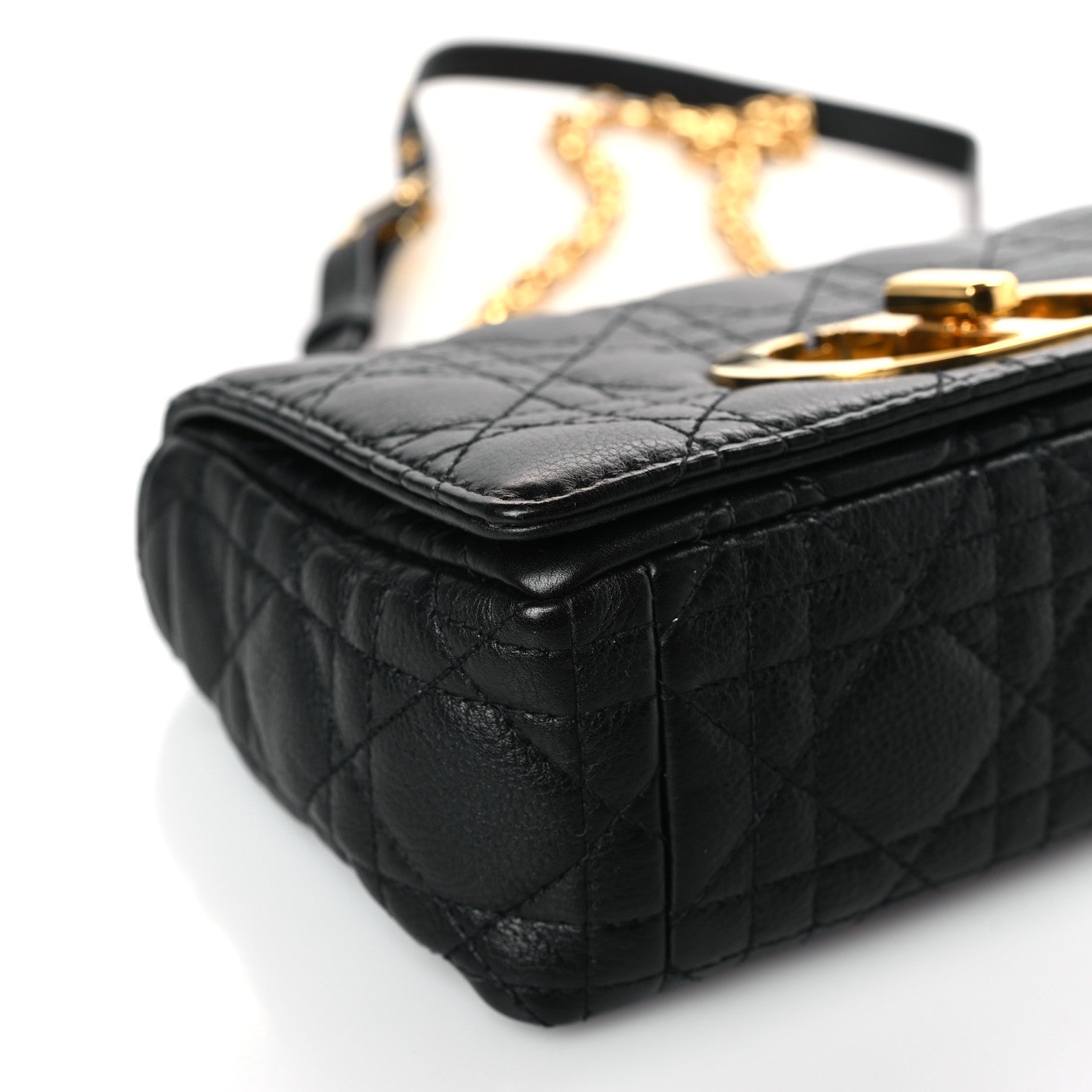 Christian Dior Calfskin Cannage Small Caro Bag Black 8 of 9