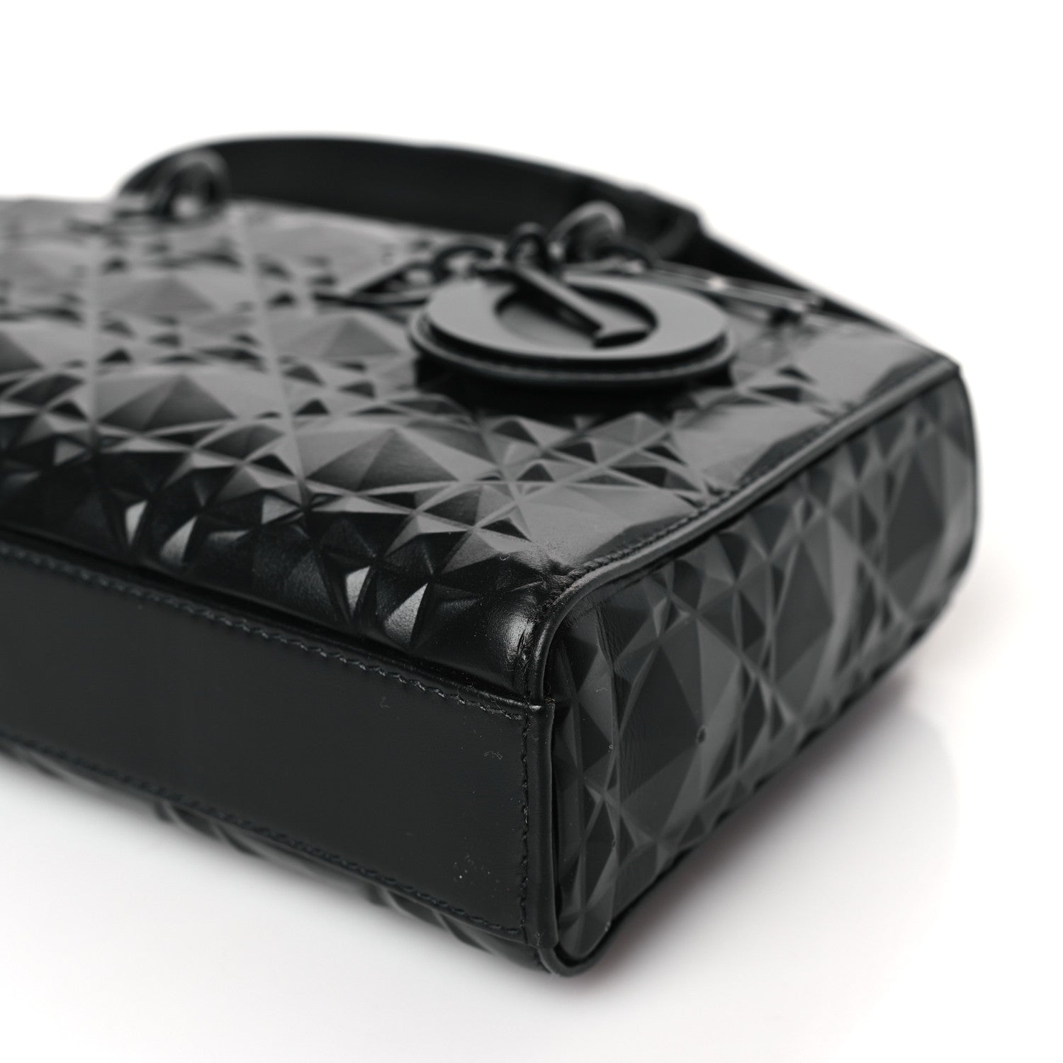 Christian Dior Calfskin Cannage Diamond Medium Lady D-Joy Black 8 of 8