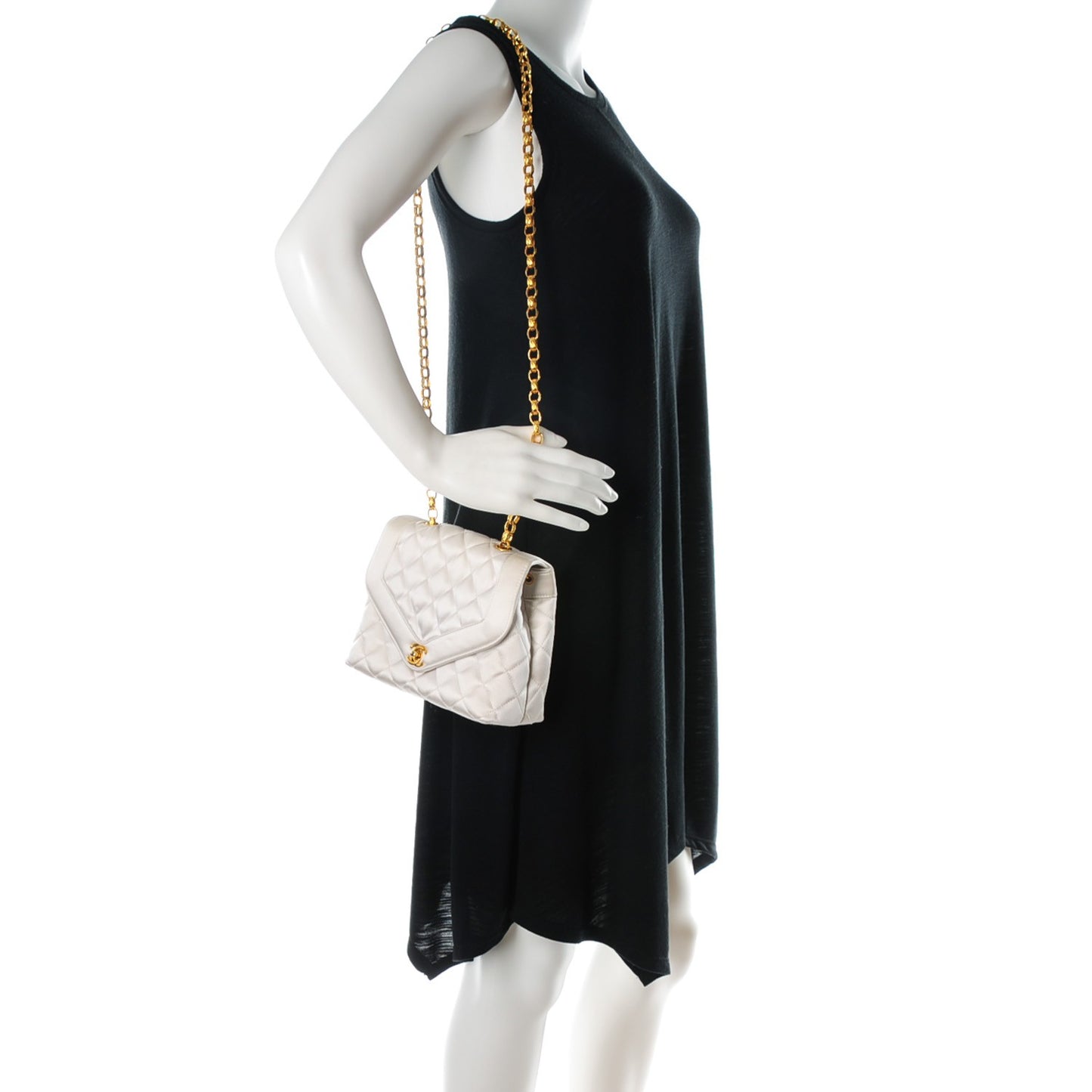 Satin Quilted Small Single Flap