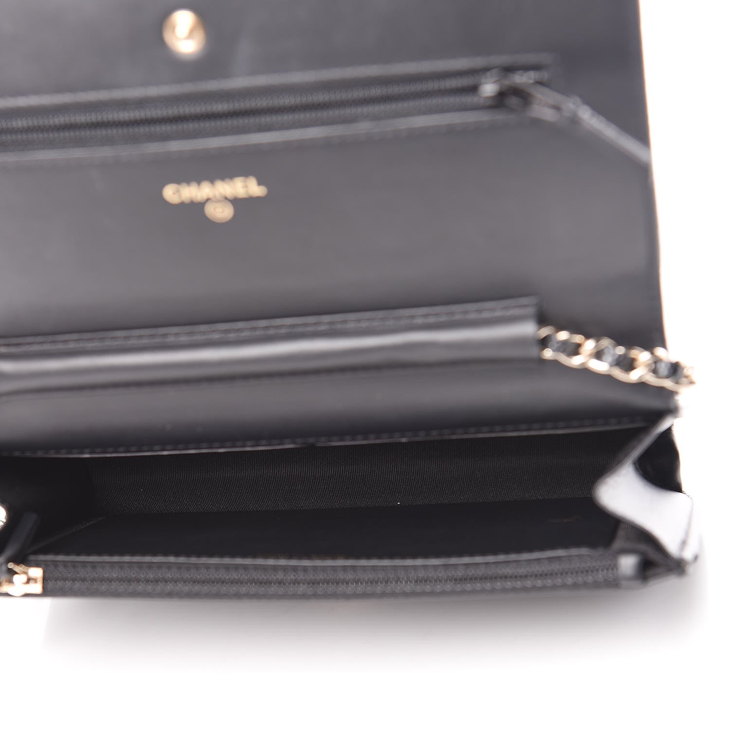 Chanel Caviar Timeless CC Wallet On Chain WOC Black 5 of 14