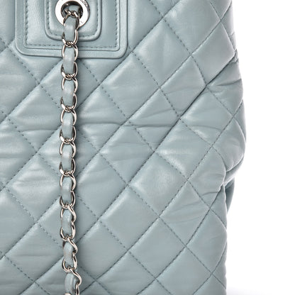 Chanel Lambskin Quilted Daily Shopping Tote Light Blue 19 of 19