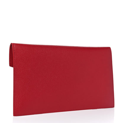 Saint Laurent Grain De Poudre Uptown Pouch Red 2 of 4