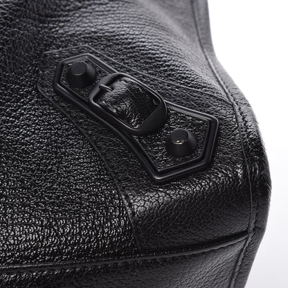 Balenciaga Shiny Grained Goatskin Black Metallic Edge City Black 10 of 10