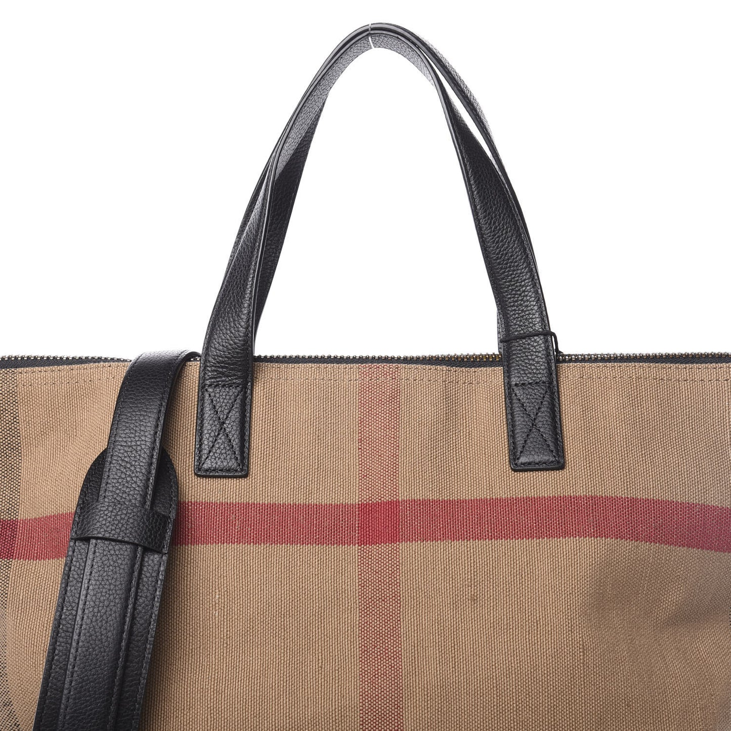 Grainy Calfskin Mega Check Armley Folding Messenger Black