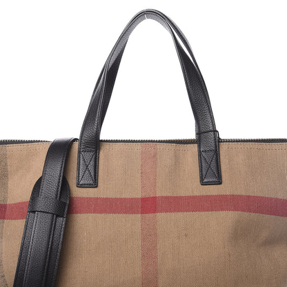 Burberry Grainy Calfskin Mega Check Armley Folding Messenger Black 11 of 13