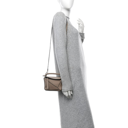 Loewe Grained Calfskin Mini Puzzle Bag Sand 2 of 13