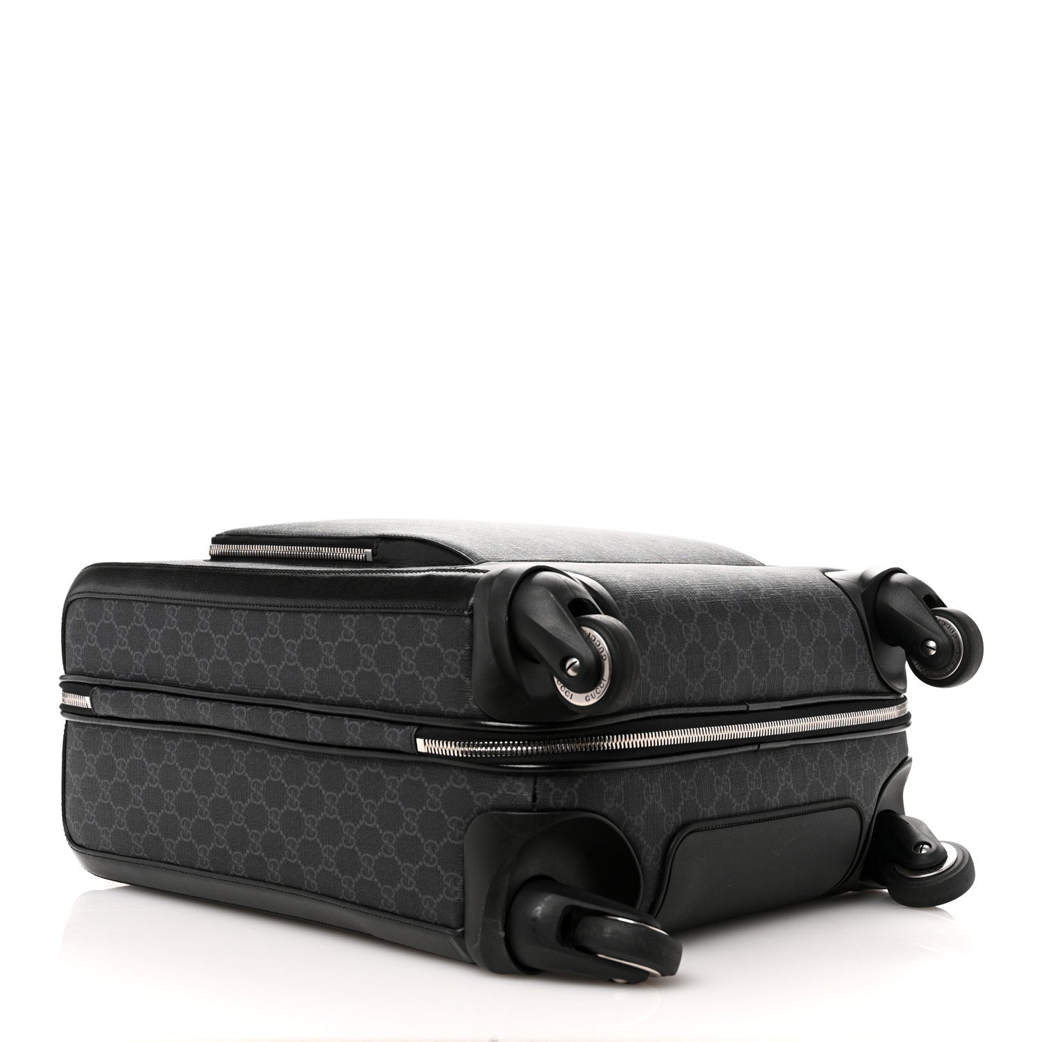 Gucci GG Supreme Monogram Calfskin Carry On Trolley Black 3 of 8