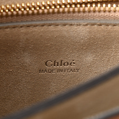 Chloe Suede Calfskin Small Faye Top Handle Bag Tobacco 6 of 11