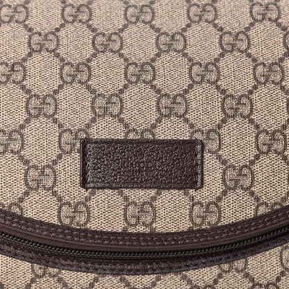 Gucci GG Supreme Monogram Selleria Calfskin Large Diaper Bag Beige Ebony Cocoa Dark Chocolate 9 of 13