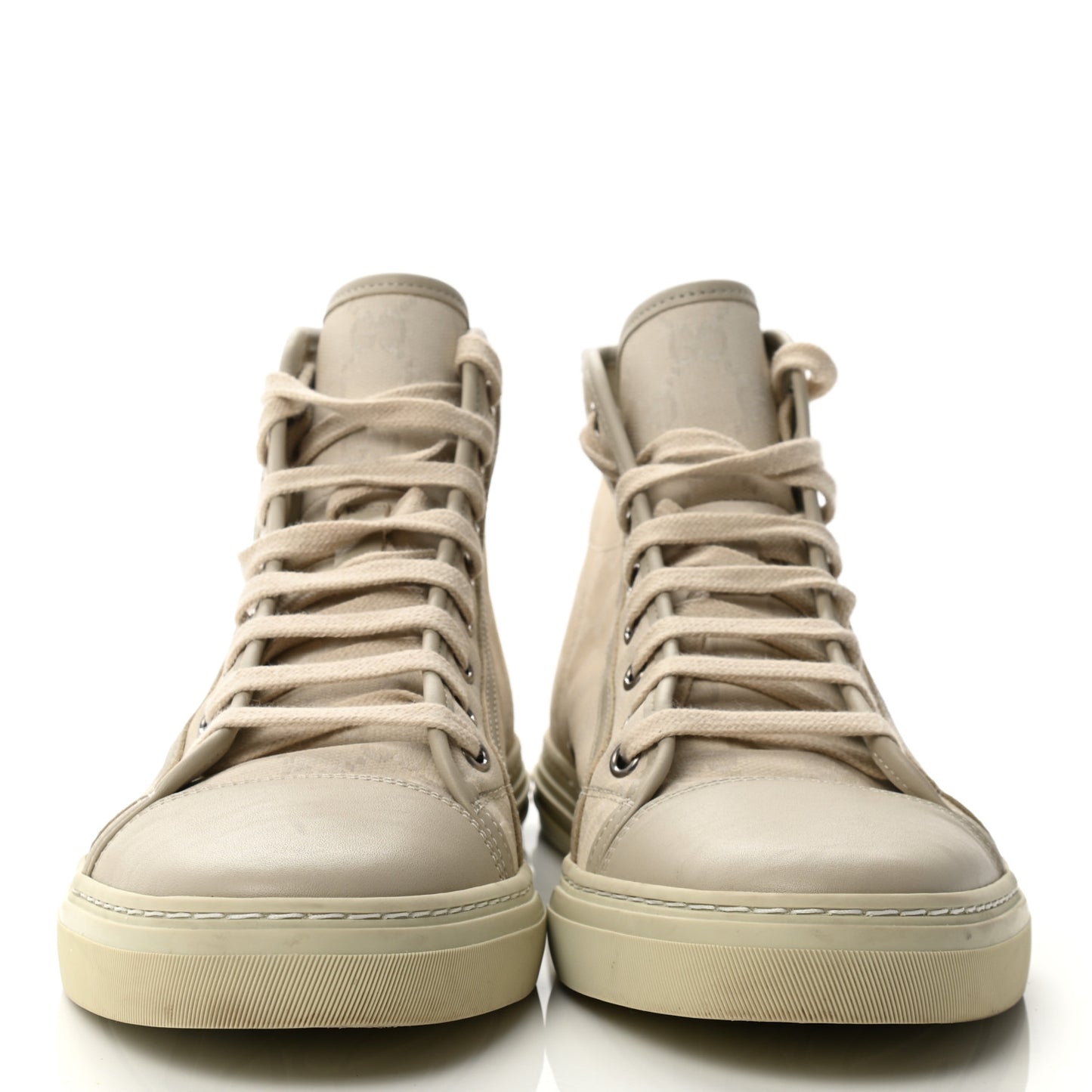 Monogram Mens High Top Sneakers 8 Mystic White