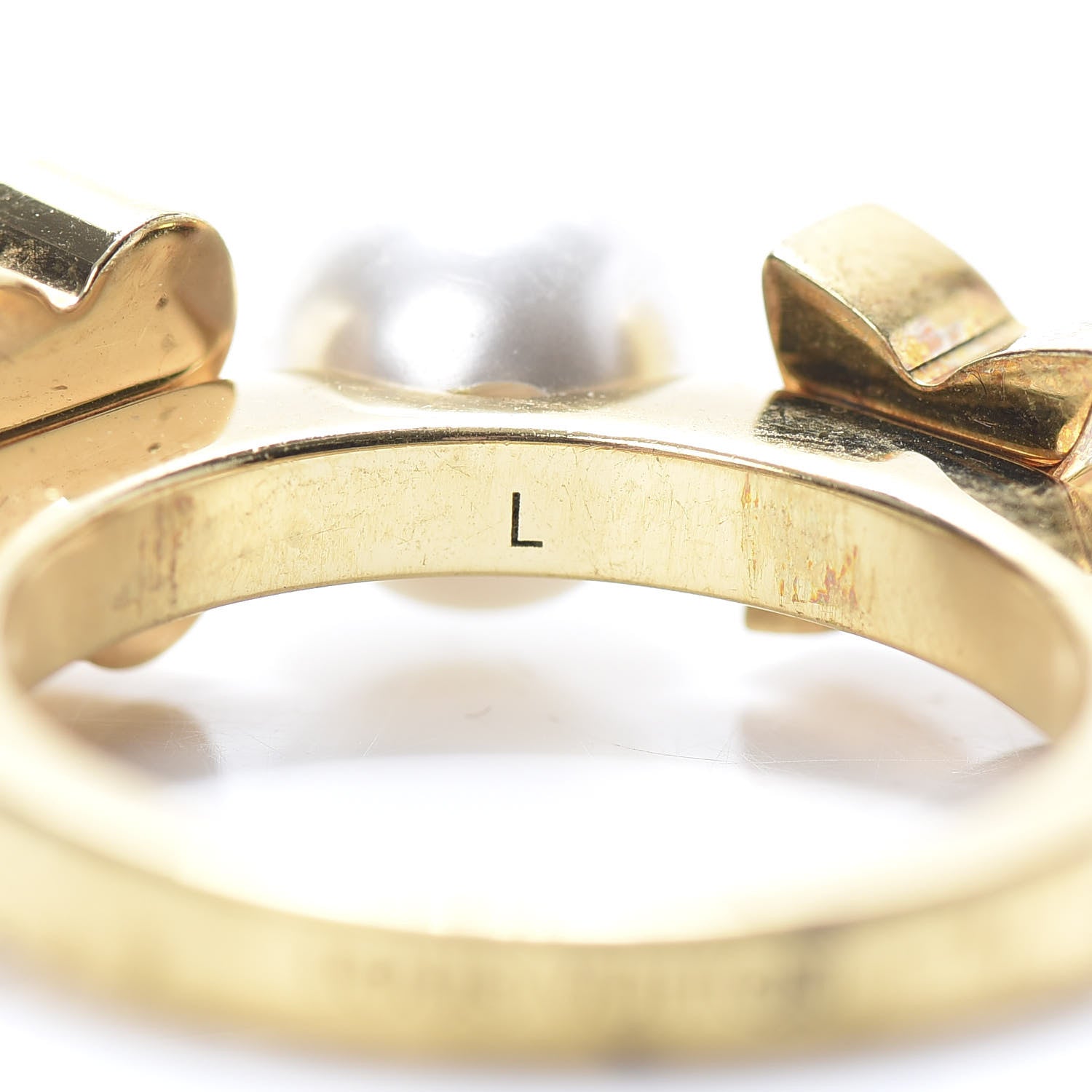 Louis Vuitton Charmy Pearl Ring L Gold 6 of 9