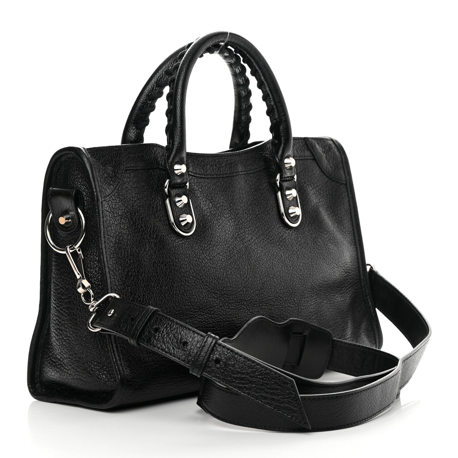 Balenciaga Chevre Silver Metallic Edge Hardware S City Black 3 of 12