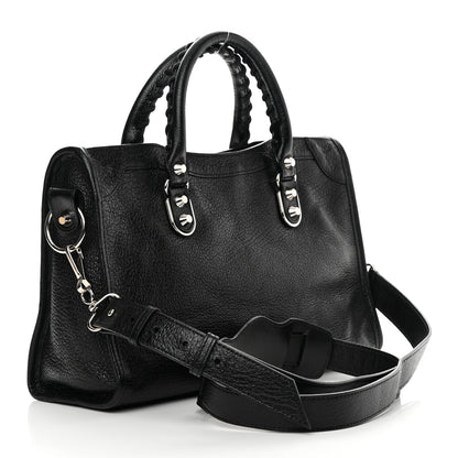 Balenciaga Chevre Silver Metallic Edge Hardware S City Black 3 of 12