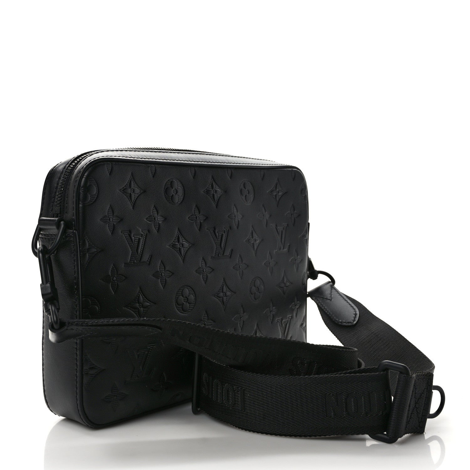 Louis Vuitton Calfskin Monogram Shadow Duo Messenger Black 3 of 9