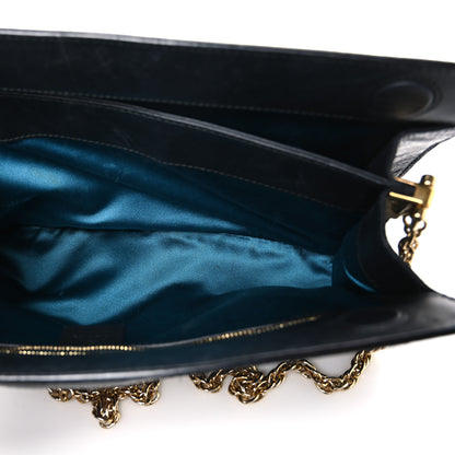 Gucci Suede Patent Web Dragon Embroidered Medium Ophidia Chain Shoulder Bag Blue Multicolor Black 5 of 11