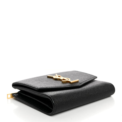 Saint Laurent Grain De Poudre Monogram Bi-Fold Wallet Black 4 of 8