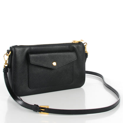 Prada Saffiano Zip Crossbody Bag Nero Black 3 of 9