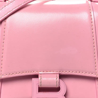 Balenciaga Shiny Box Calfskin Tonal B Hourglass Top Handle Bag XS Candy Pink 7 of 14