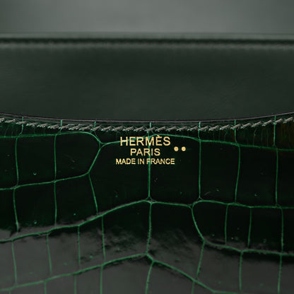 Hermes Shiny Niloticus Crocodile Constance 24 Vert Fonce 6 of 14