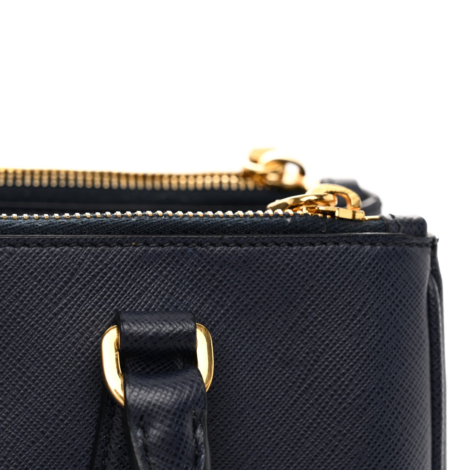 Prada Saffiano Mini Galleria Double Zip Tote Baltico 11 of 13